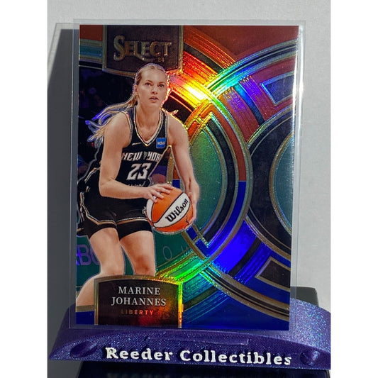 2024 Panini Select WNBA - Premier Red & Blue Prizm #161 Marine Johannes /399