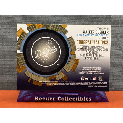 Walker Buehler 2020 Topps Update TBC-GC LA Dodgers Commemorative Coin Card