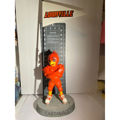 Louisville Cardinals Statue Figure with metal flag