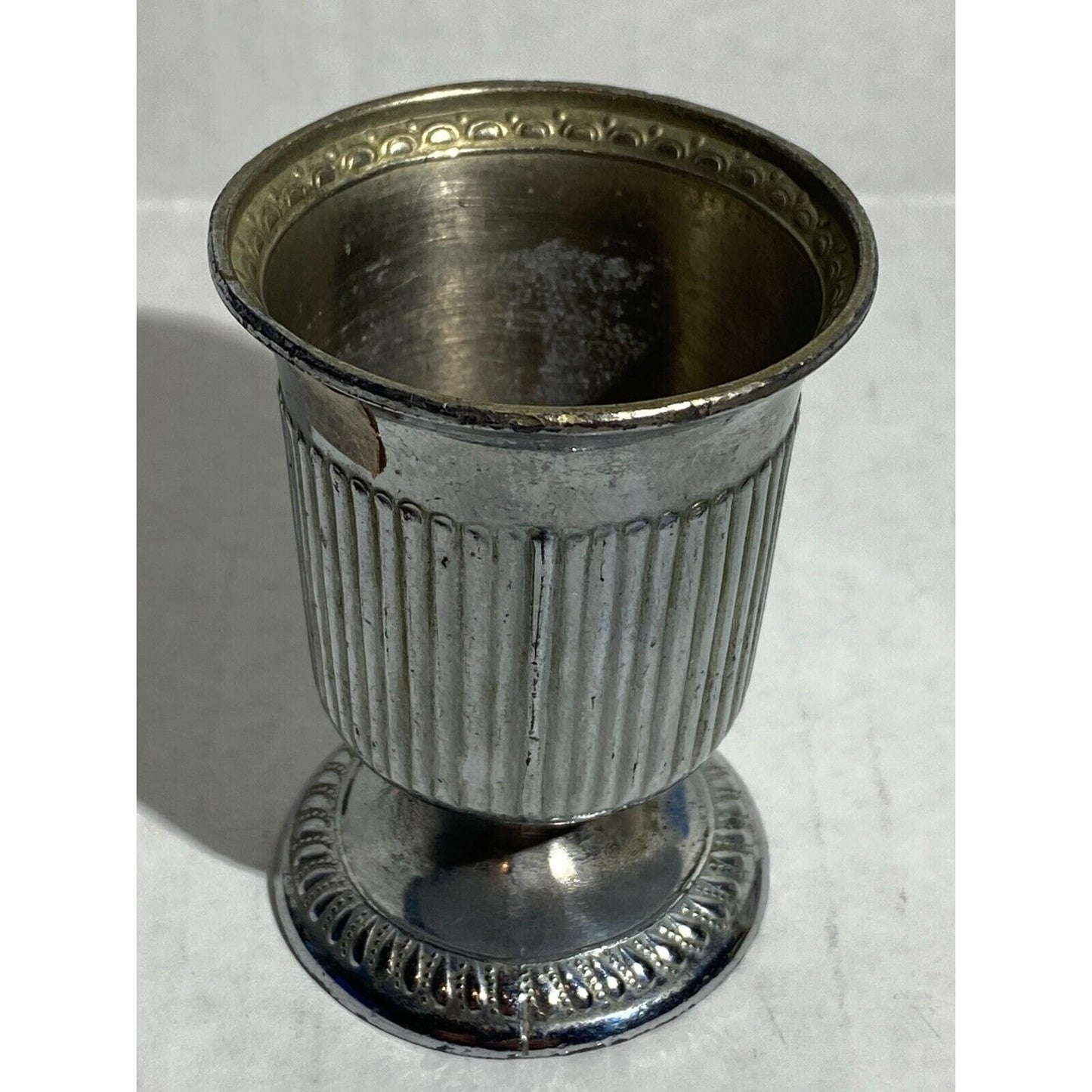 Great Find Silver Plate Cigarette , Toothpick Holder Occupied Japan, 2.75in tall