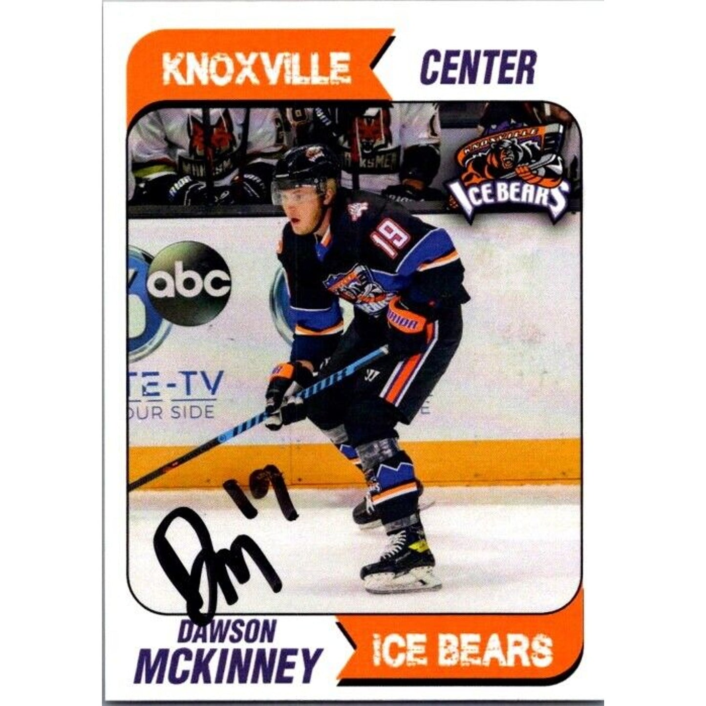 2024 Knoxville Ice Bears #19 Dawson McKinney Center Auto