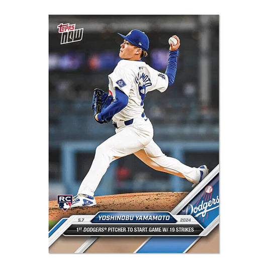 Yoshinobu Yamamoto Los Angeles Dodgers - 2024 MLB TOPPS NOW® Card 167 - PR: 3910