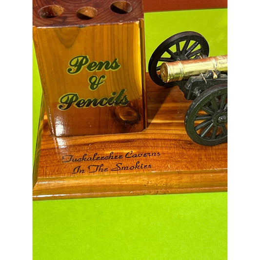 Pen & Pencil Holder Wooden Souvenir Tuckaleechee Caverns in the Smokies