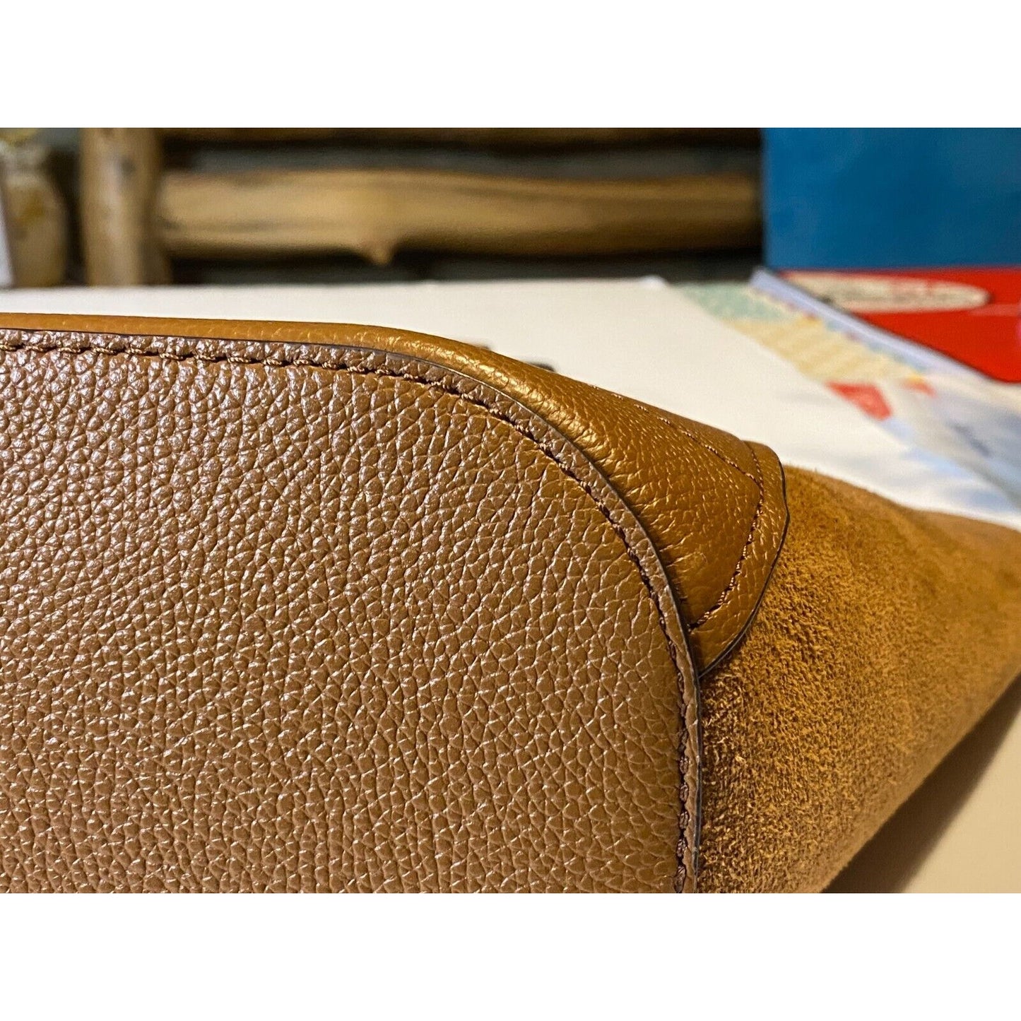 MICHAEL KORS PORTIA SMALL BUCKET TOTE LEATHER BAG NWOT