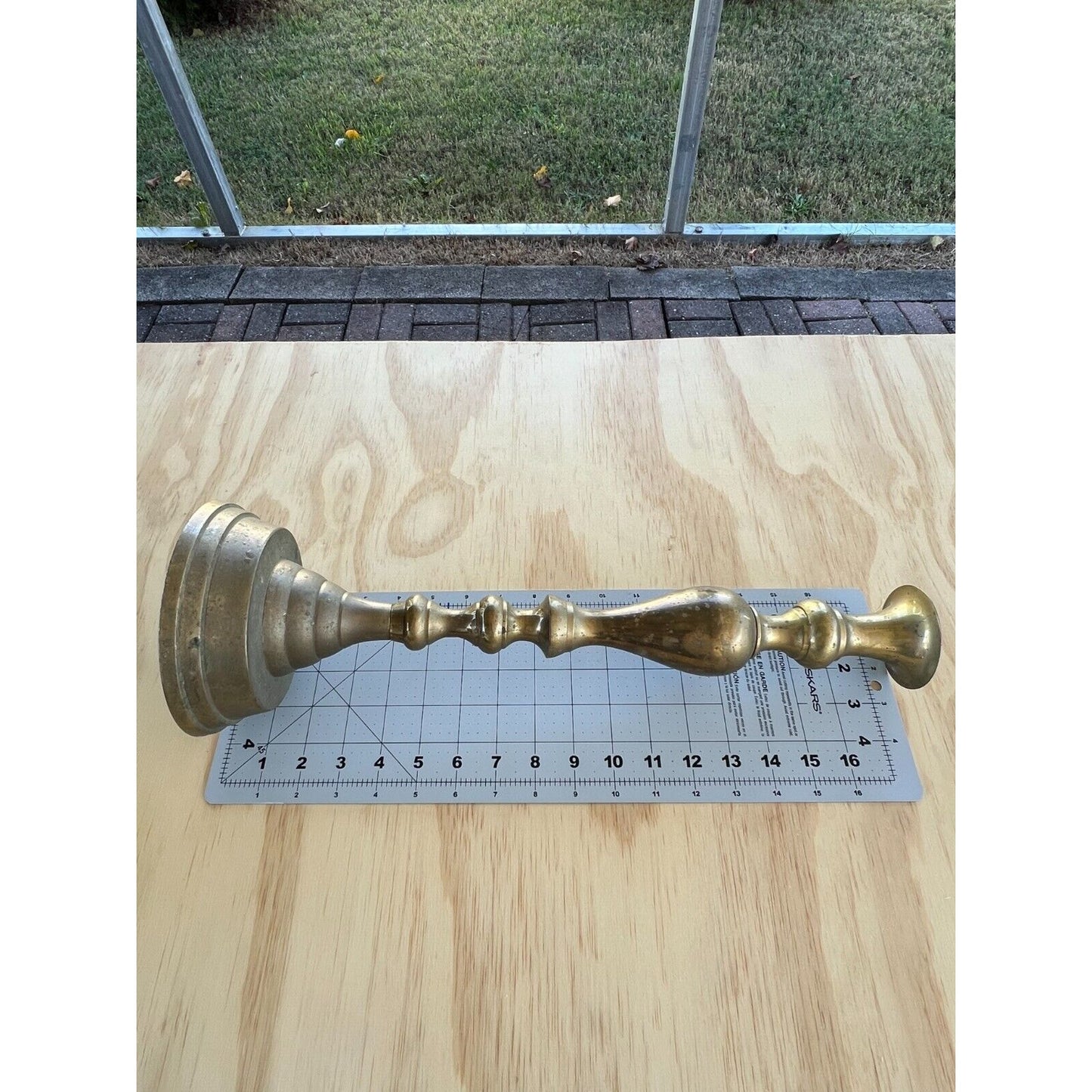 Vintage 18" brass candle holder candlestick