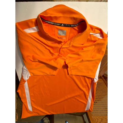 Tennessee Volunteers Adidas Orange Climalite Size L Men's Polo Shirt Power T