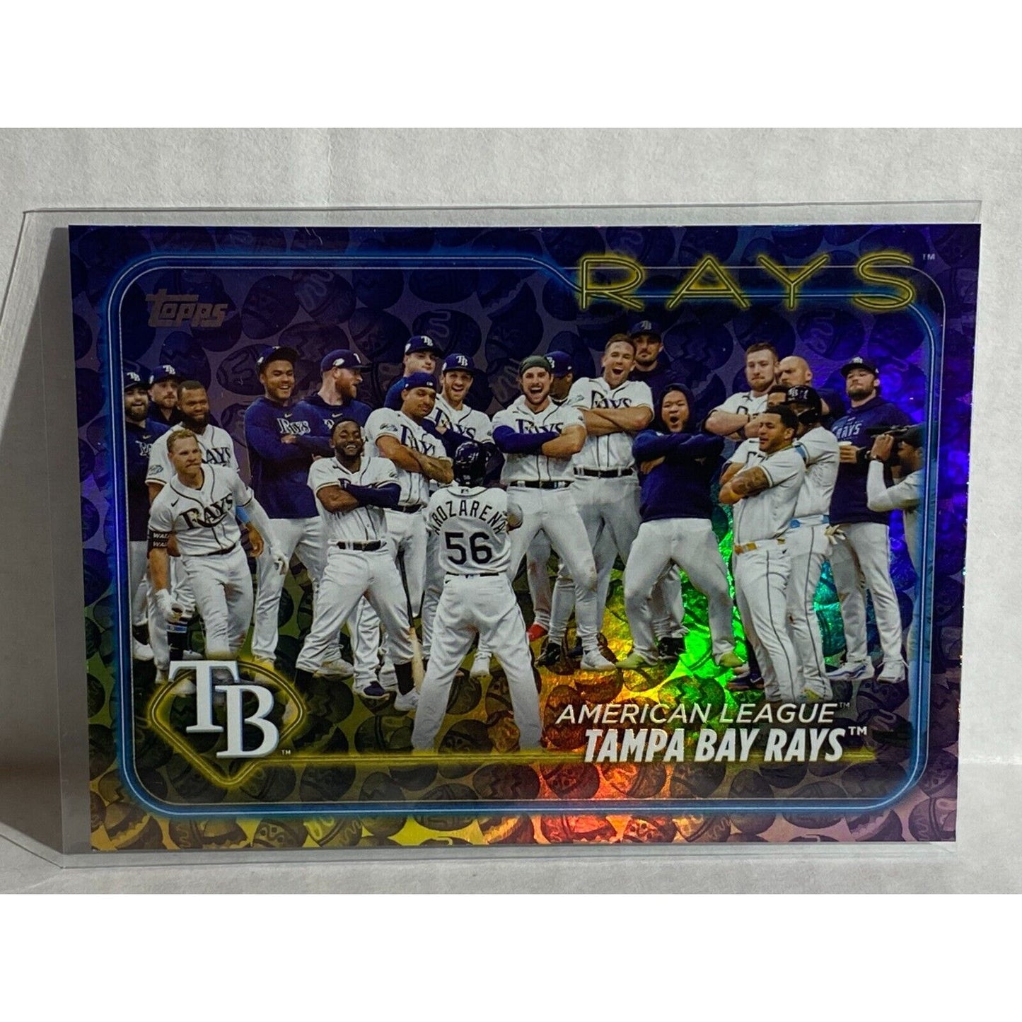 2024 Topps Series 1 Tampa Bay Rays Team Card Easter Egg Holiday Foil #211 MINT