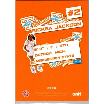 23-24 Onit Lady Vols Womens Tennessee Volunteers Rickea Jackson