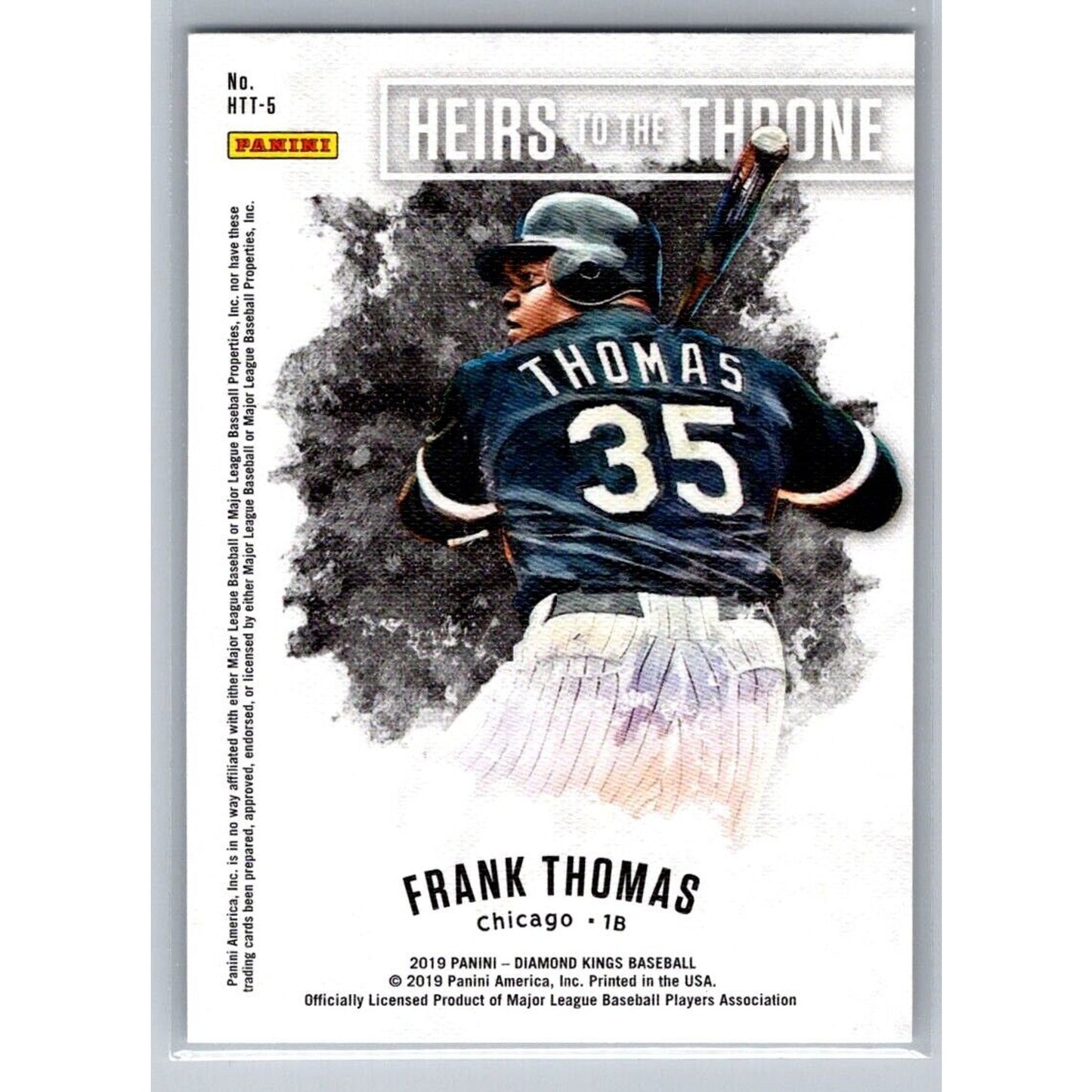 2019 Panini Diamond Kings #HTT-5 Eloy Jimenez / Frank Thomas Heirs to the Throne