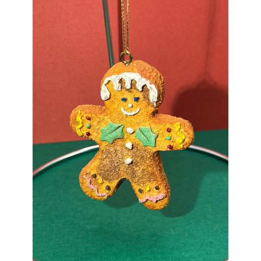 Resin Gingerbread Man Christmas Ornament 2.5" Height