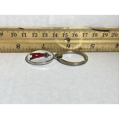 Los Angeles Angels MLB Metal Baseball Keychain