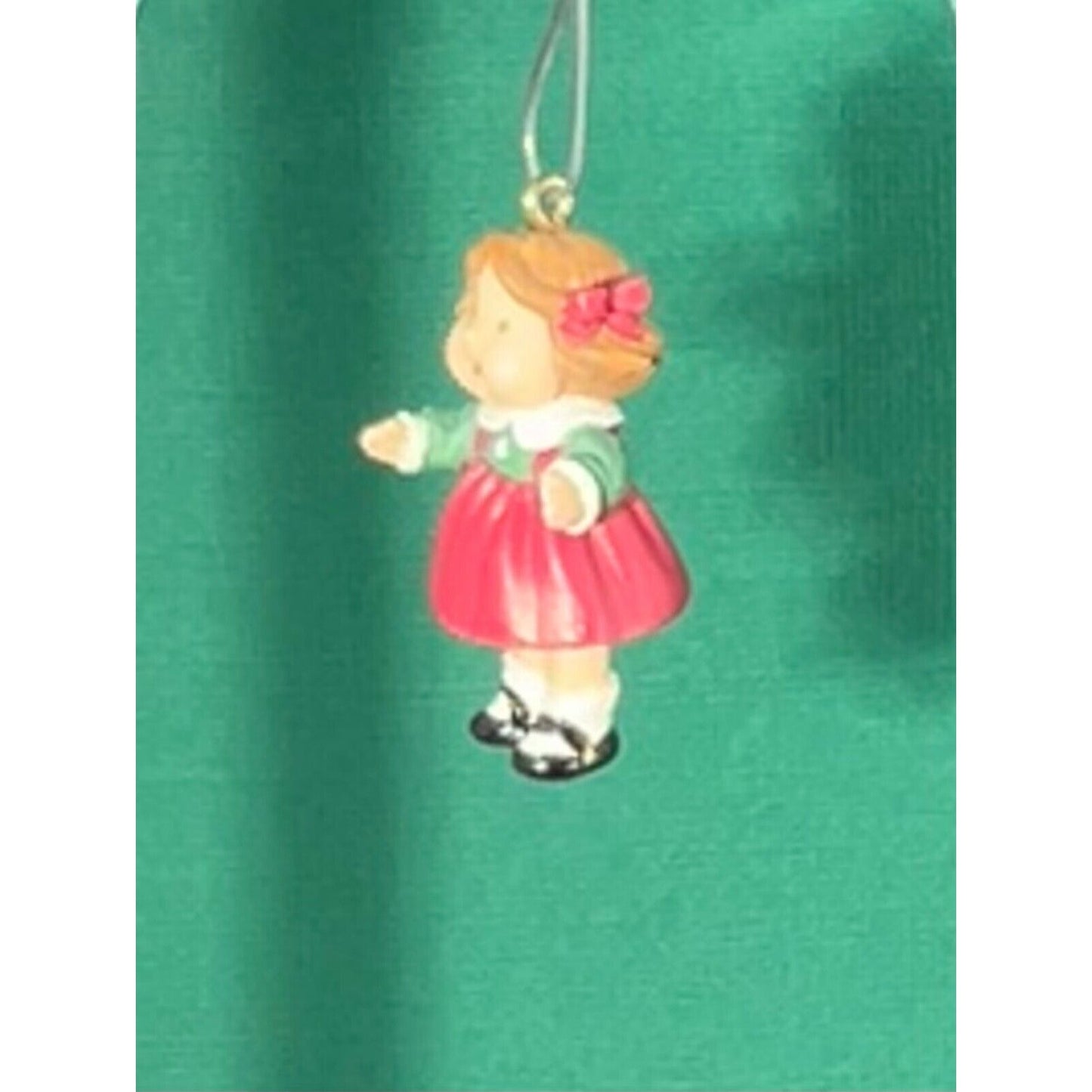 Hallmark Ornaments 2003 Girl in Red Dress 1 inch