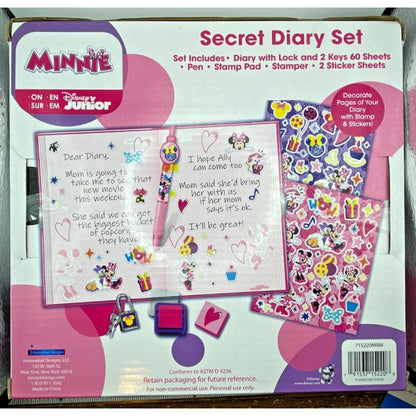 Minnie Mouse Secret Diary Set for little girls ages 3 and up Disney Junior