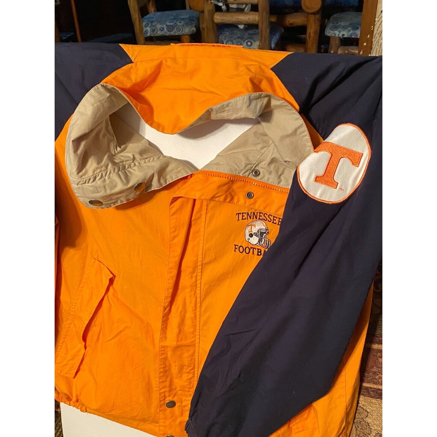 Tennessee Volunteers Castaways Orange, Blue, Khaki Reversible Jacket Size L