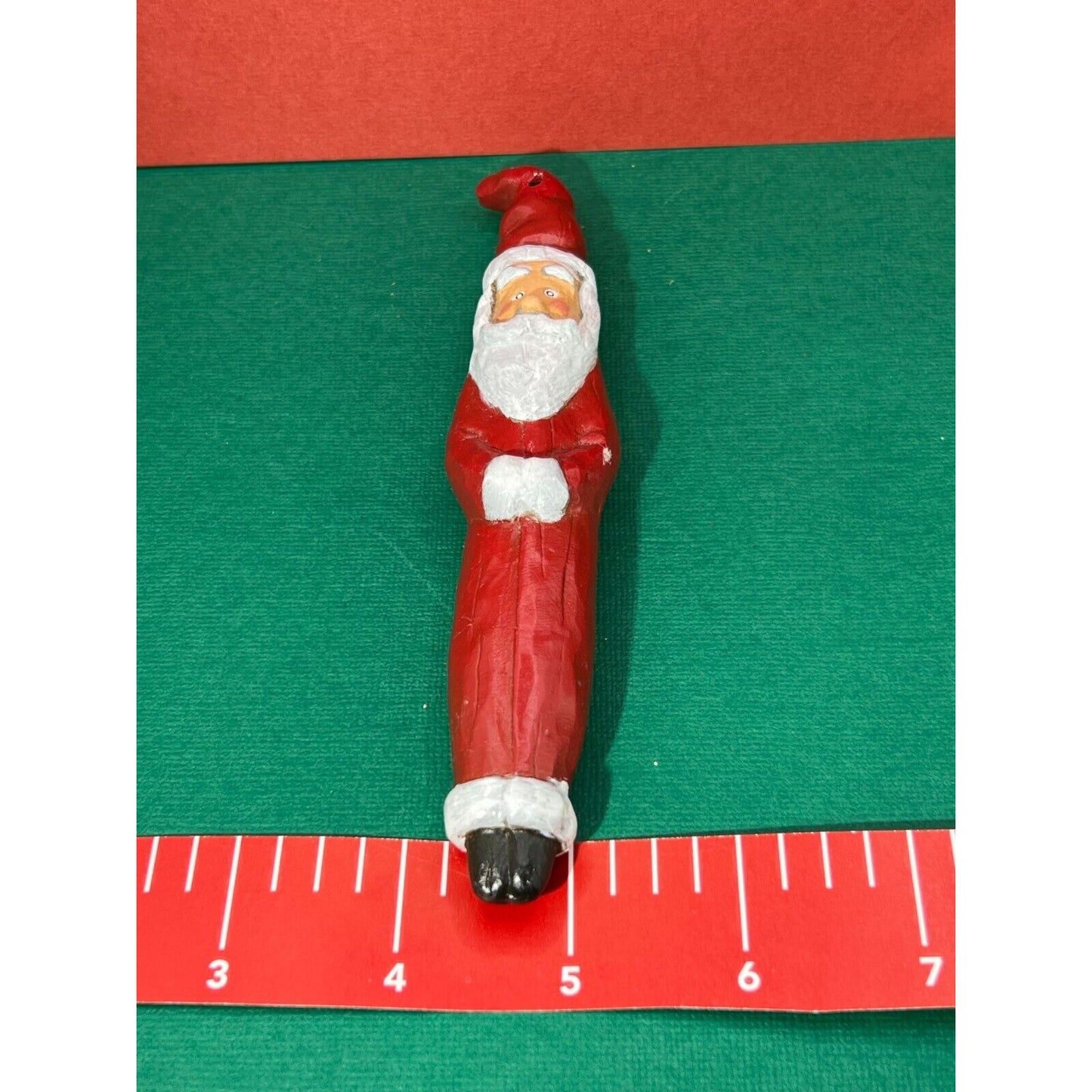 Vintage Christmas Santa Ornament 6" Height