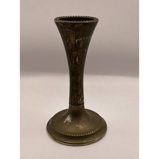 Vintage World Market Brass Candle Stand, Candlestick Holder, 7 1/4in