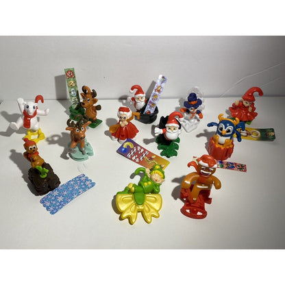 CHRISTMAS 2023 COMPLETE SET 12 FIGURES WITH PAPERS KINDER JOY SURPRISE EGG TOYS