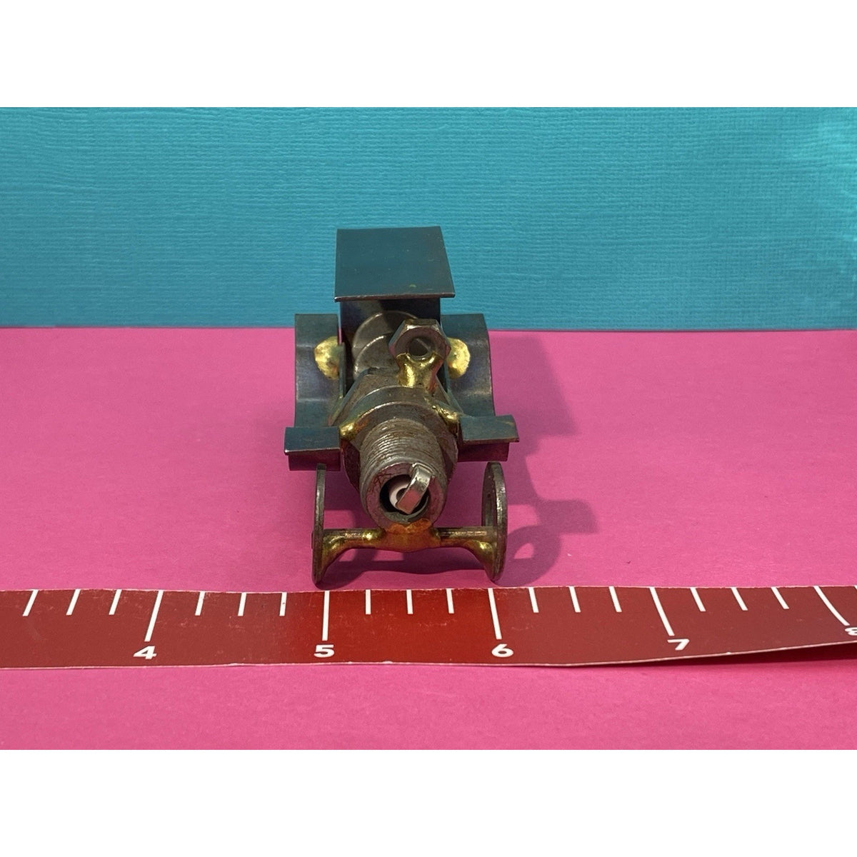 Vintage Spark Plug Automobile Metal Toy 4 Inch Car Collectible