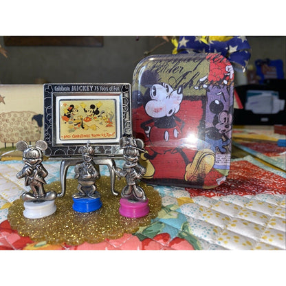 Mickey Minnie Mouse Donald Duck Pewter Coca Cola Thimble Sign