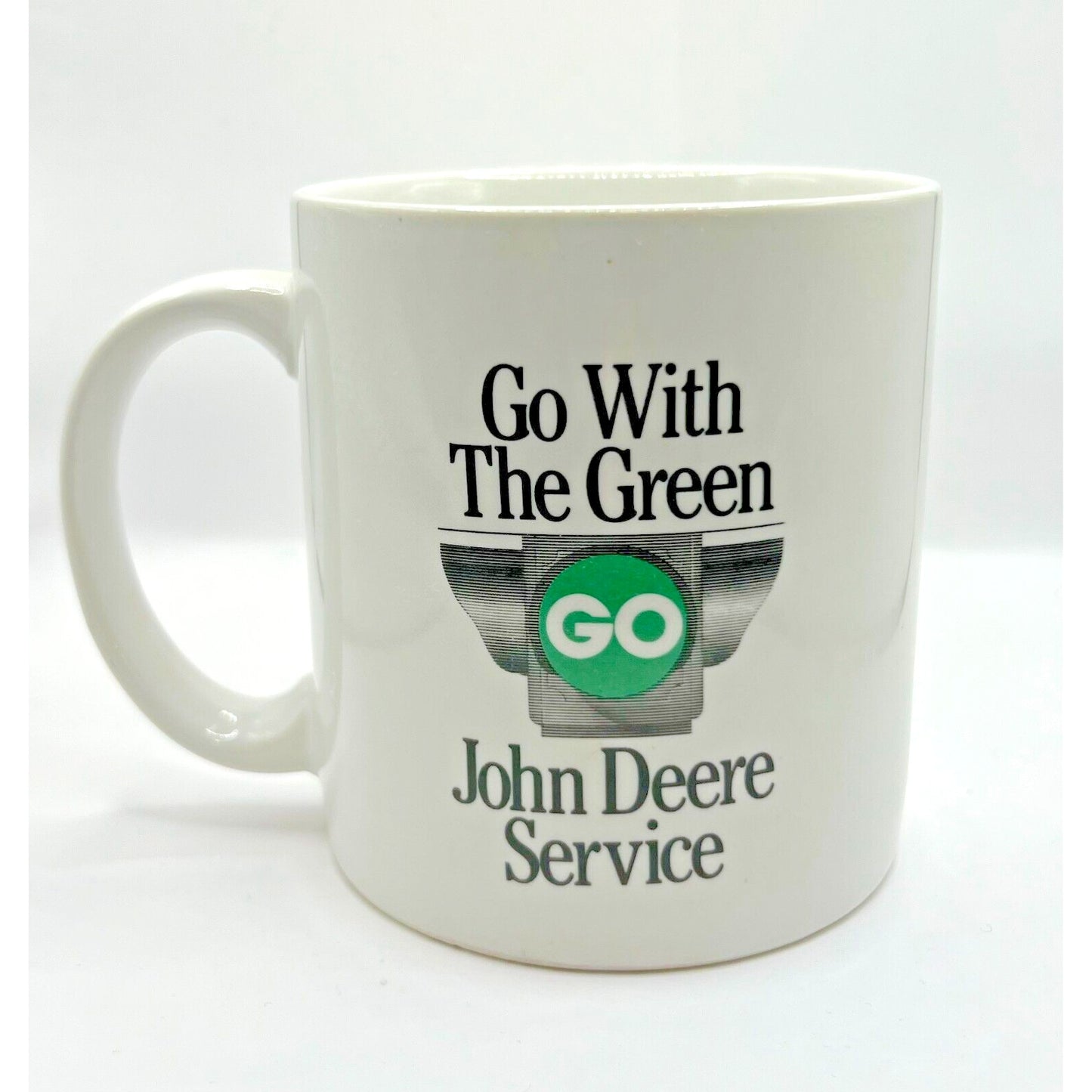 John Deere Service Coffee Cup Mug Go With The Green Tractor Vintage