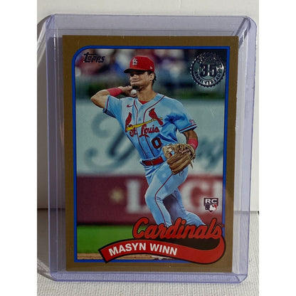 2024 Topps Masyn Winn /75 RC Gold Border Rookie 35th 1989 Card #89B-58 Cardinals