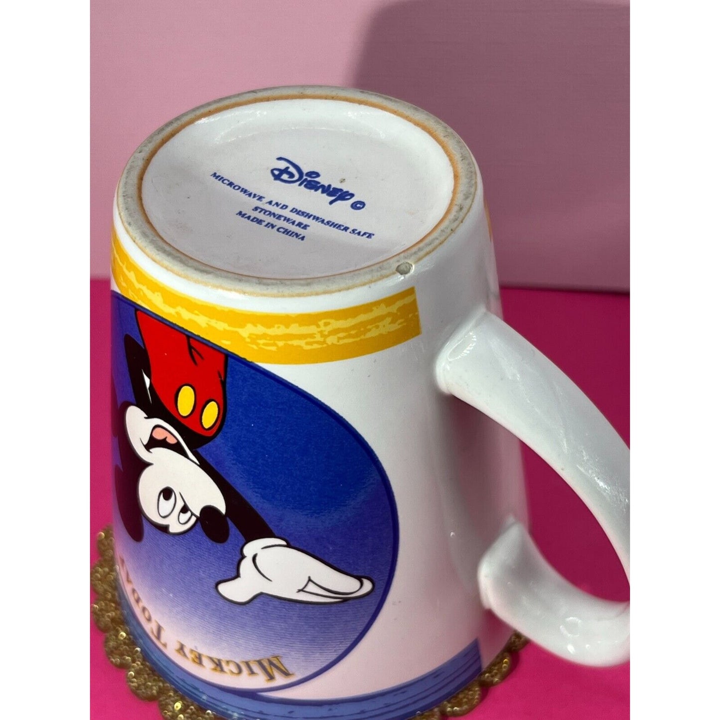 Walt Disney Series Through The Years Mickey Today Coffee Mug small chip bottom