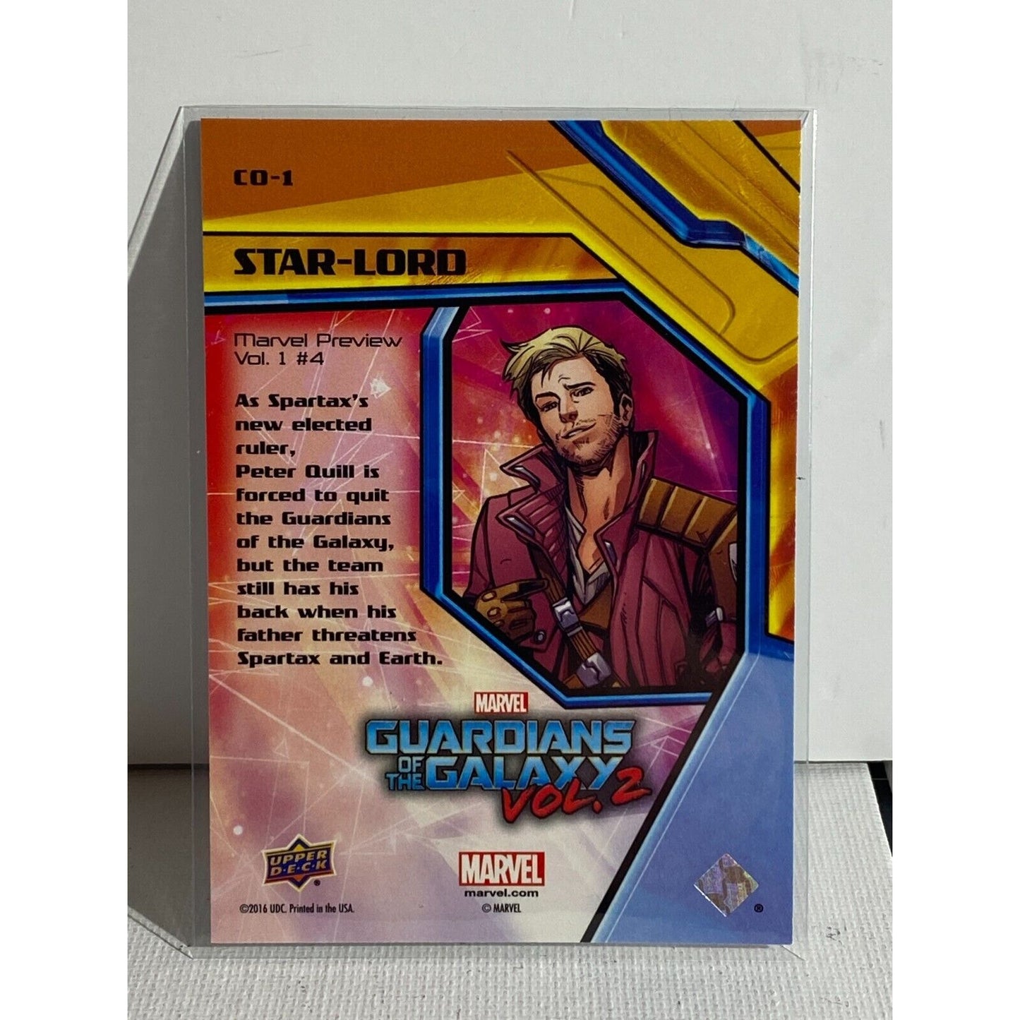 Star-Lord CO-1 Guardians of the Galaxy Vol 2 Upper Deck