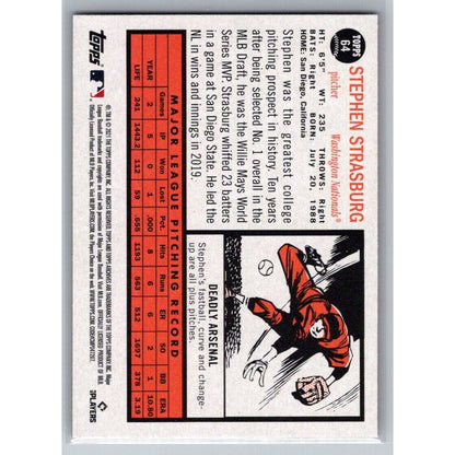 2021 Topps Archives #64 Stephen Strasburg Washington Nationals
