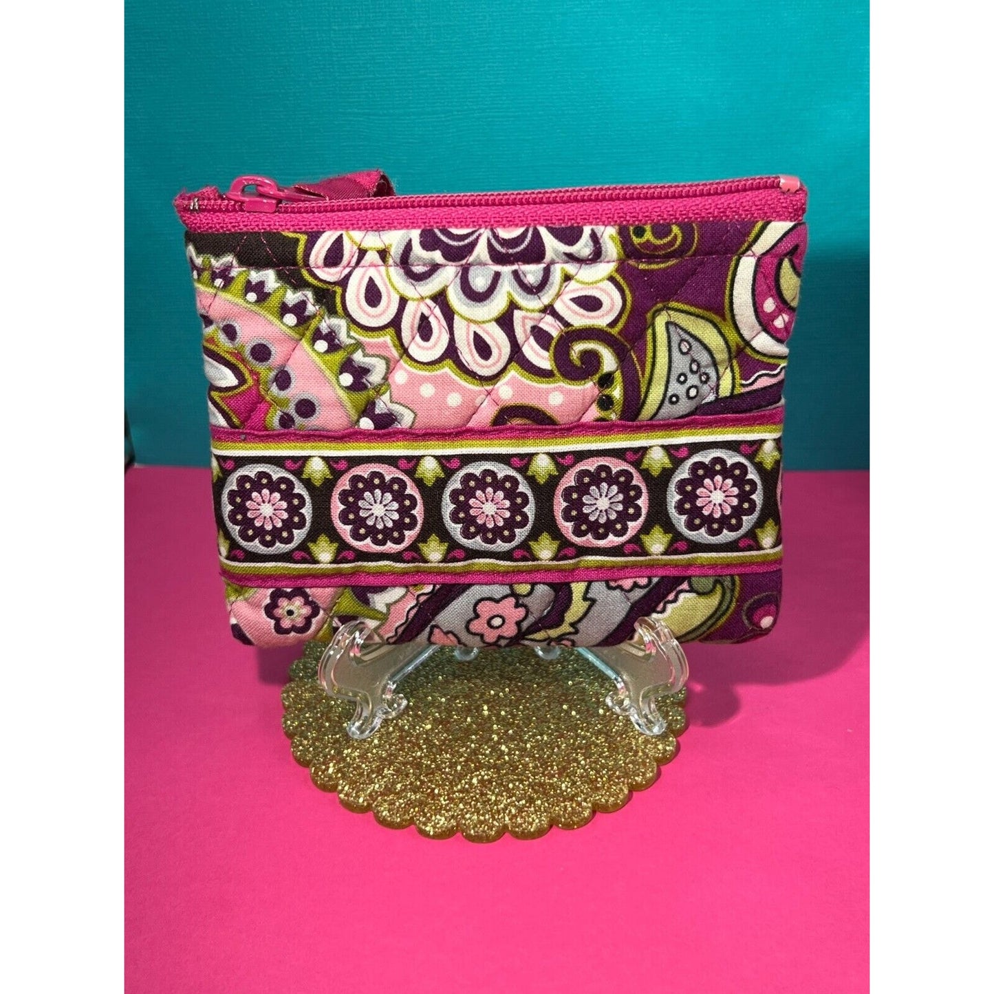 Vera Bradley Very Berry Paisley Coin Purse Vintage