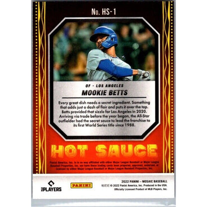 2022 Panini Mosaic #HS-1 Mookie Betts Los Angeles Dodgers