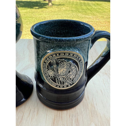 Cloth & Clay 1994 Renaissance Festival Pottery Mug & Chalice Goblet Set