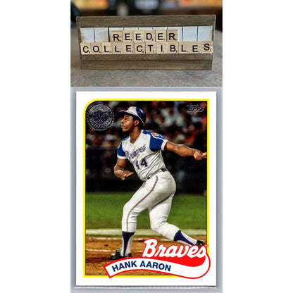 2024 Topps #89B2-2 Hank Aaron 1989 Topps Baseball 35th Anniversary (Series Two)