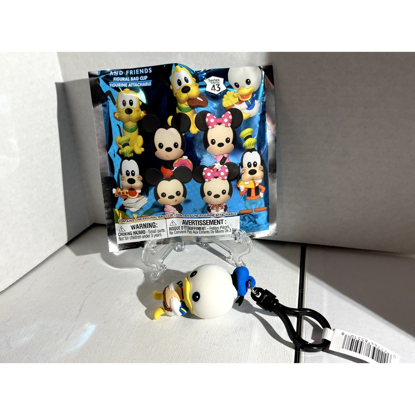 Mickey Mouse and Friends (Donald w/ sandwich) Figural Bag Clip New!