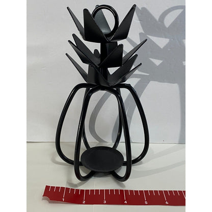 Pineapple Shaped Black Wrought Iron Candle Holder Amish Made