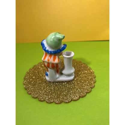 1940's Vintage Clown Miniature Toothpick Holder Bud Vase Occupied Japan