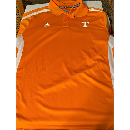 Tennessee Volunteers Adidas Orange Climalite Size L Men's Polo Shirt Power T