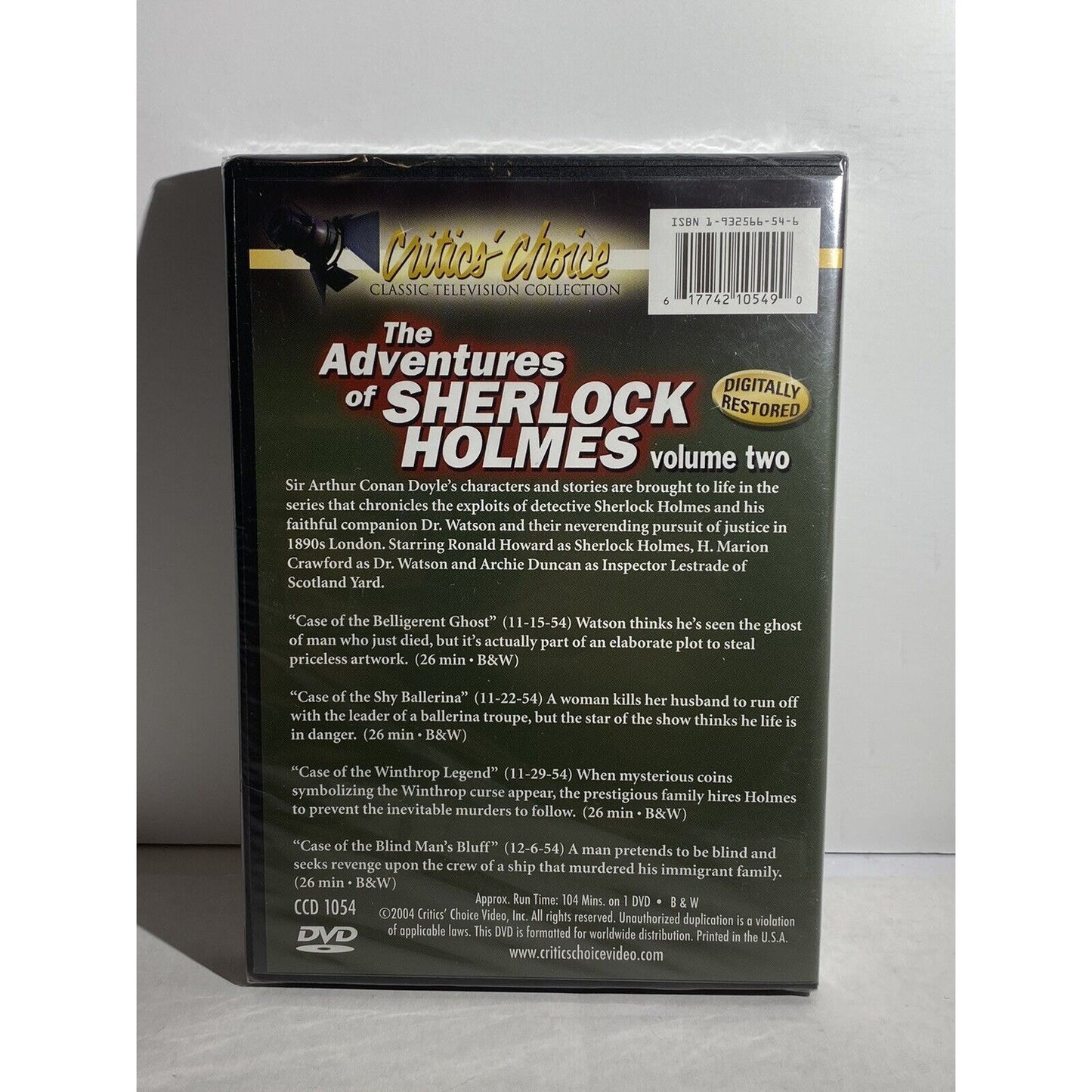 The Adventures of Sherlock Holmes, Vol. 2 - 4 Classic Episodes - New & Sealed!