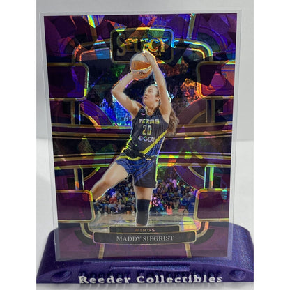 2024 Panini Select WNBA #61 Maddy Siegrist Dallas Wings SN Purple Ice Prizms