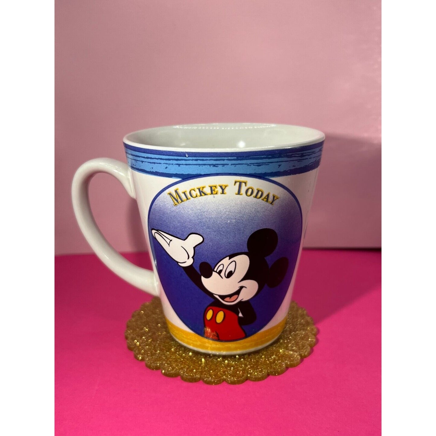 Walt Disney Series Through The Years Mickey Today Coffee Mug small chip bottom