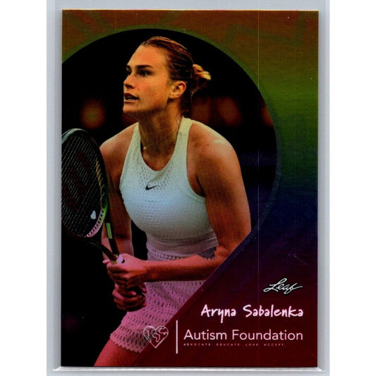 2023 Leaf Autism Foundation #2 Aryna Sabalenka Tennis