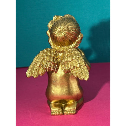 Two's Company Golden Cherub Kneeling 3.5 in