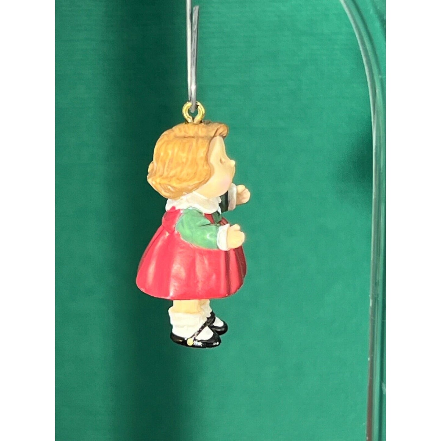 Hallmark Ornaments 2003 Girl in Red Dress 1 inch