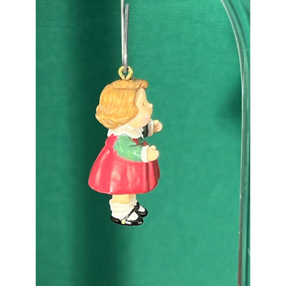 Hallmark Ornaments 2003 Girl in Red Dress 1 inch