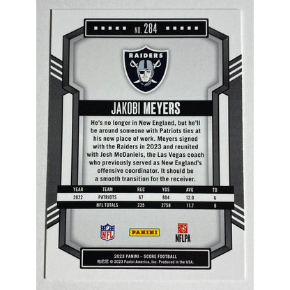 Jakobi Meyers 2023 Panini Score Las Vegas Raiders