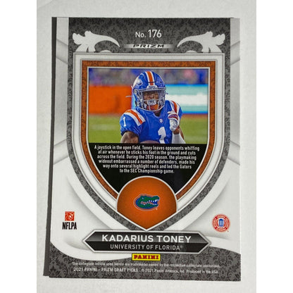 Kadarius Toney Green Crusade 2021 Panini Prizm Florida Gators