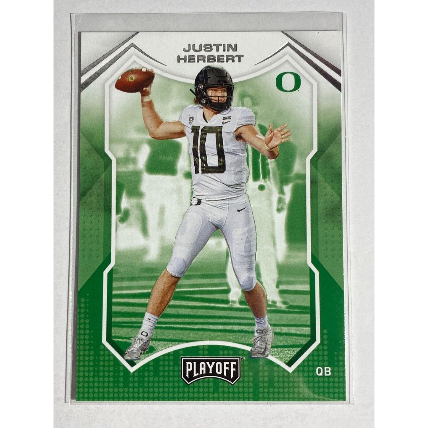 Justin Hebert Green Playoff 2022 Panini Playoff Draft Picks Oregon Ducks