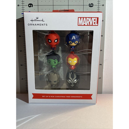 Hallmark Marvel Set Of Six Mini Christmas Tree Ornament Holiday