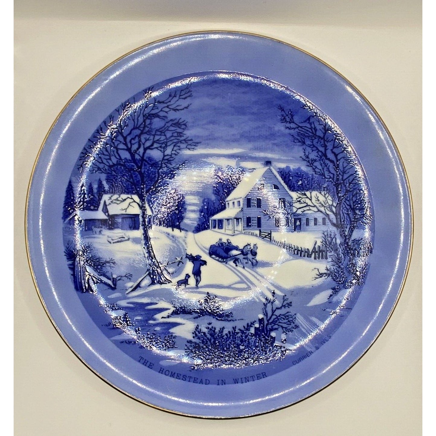 Currier & Ives "THE HOMESTEAD IN WINTER" Collectors Plate