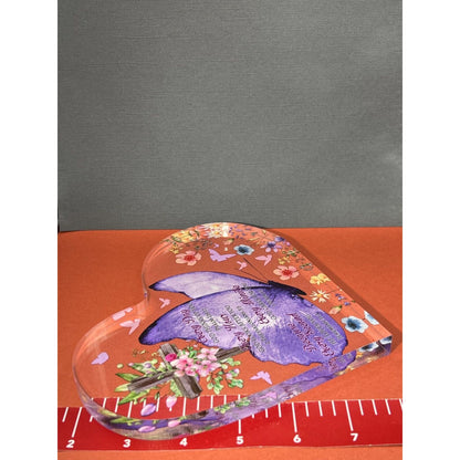 Heart Shaped Inspirational Religious Gift Acrylic