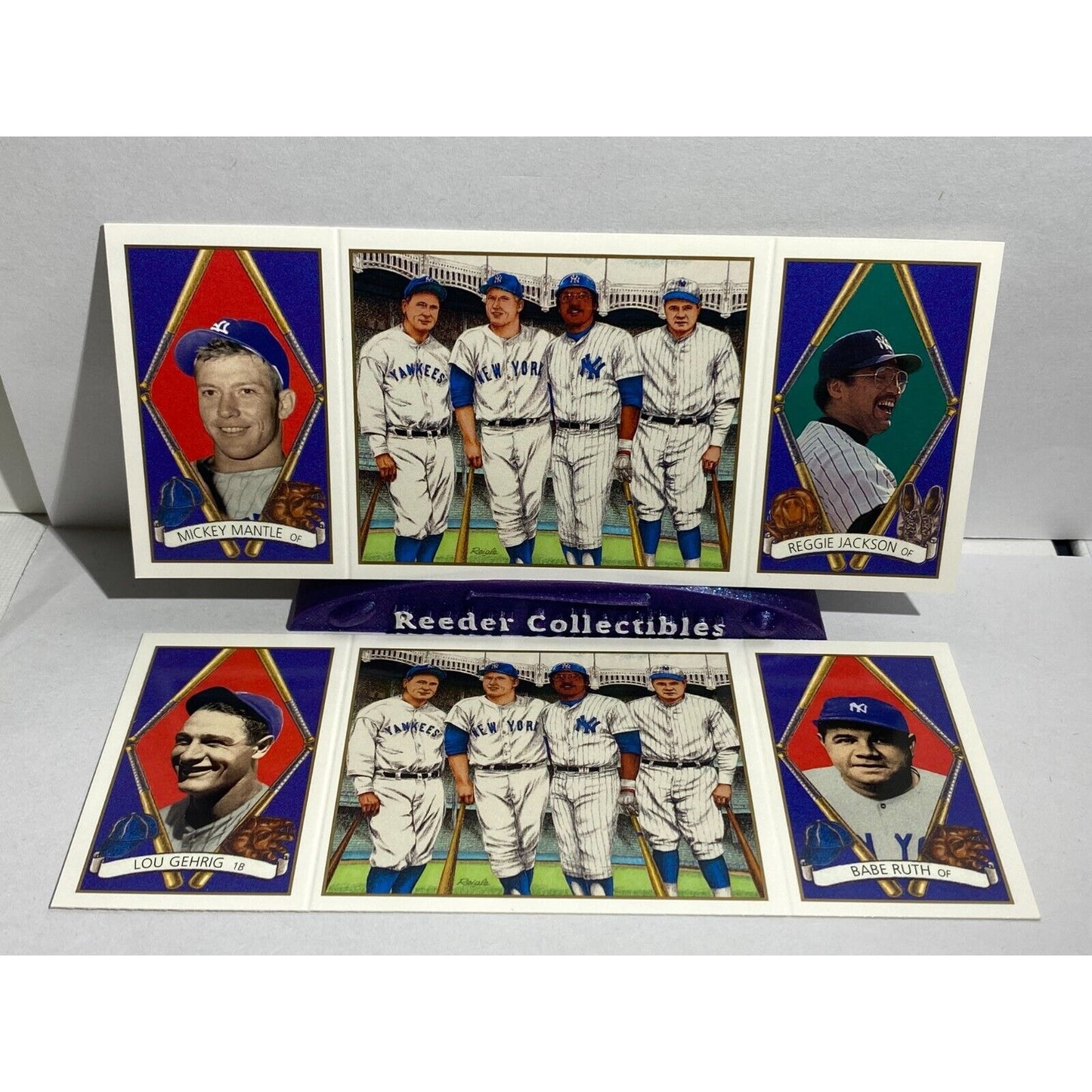 Mickey Mantle Babe Ruth Reggie Jackson Lou Gehrig 1993 Upper Deck NY Yankees
